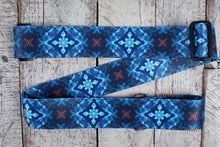 Load image into Gallery viewer, Henry Heller 2&quot; Artist Series Sublimation Strap - Blue Kaleidoscope Design