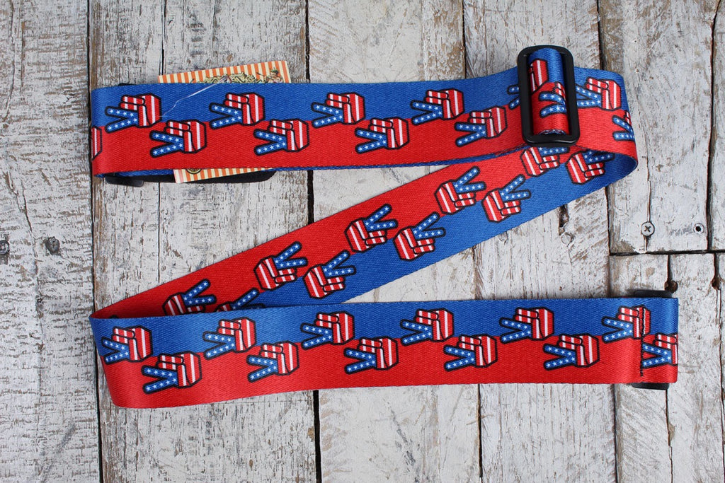 Henry Heller 2 Inch Artist Series Sublimation Guitar Strap American Peace Design