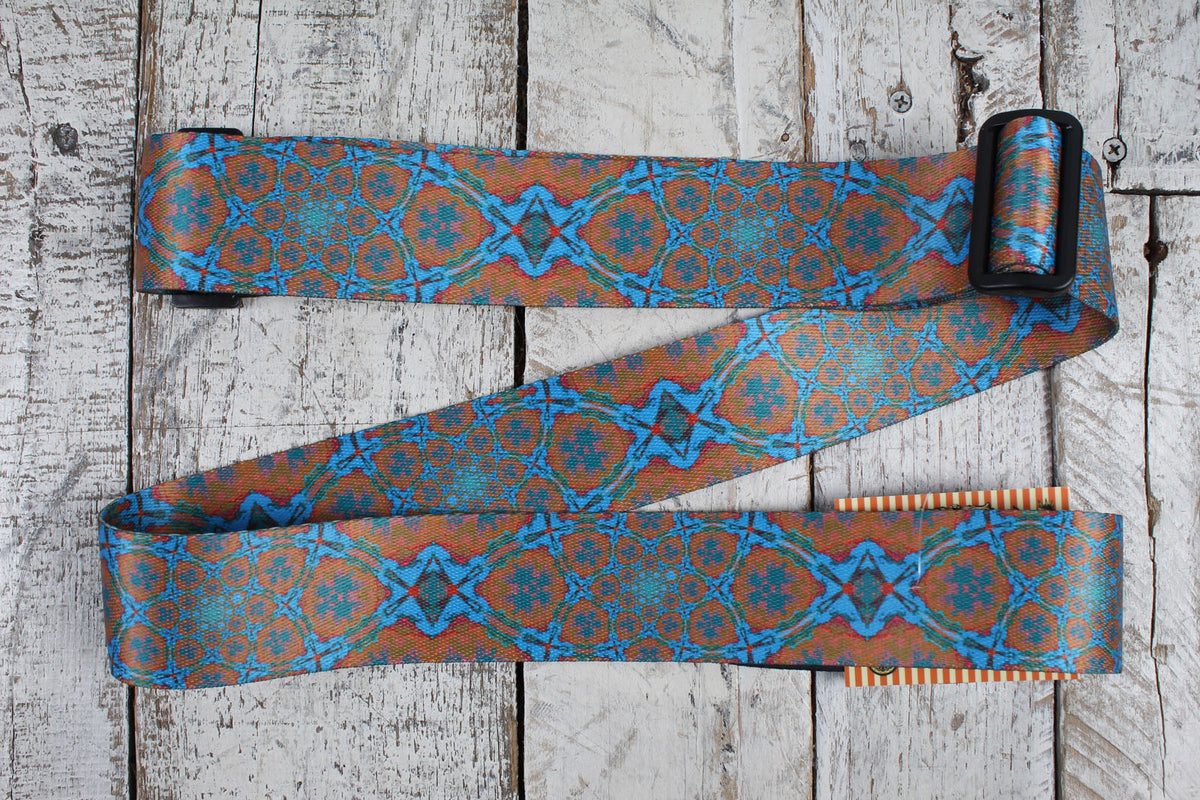 Henry Heller 2" Artist Series Sublimation Strap - Orange Kaleidoscope Design Main image