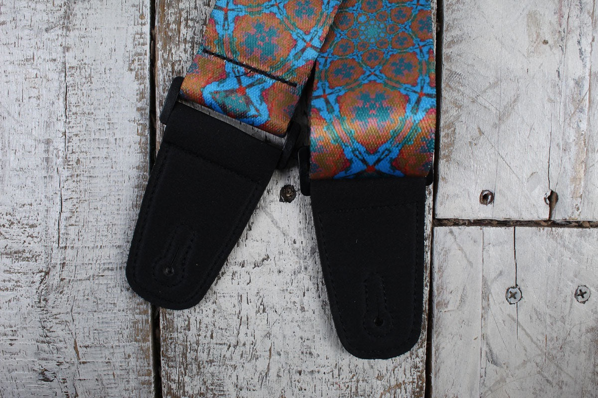 Henry Heller 2" Artist Series Sublimation Strap - Orange Kaleidoscope Design