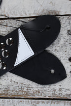 Jackson Stud Leather Strap 2.5 Inch Leather Guitar Strap Black