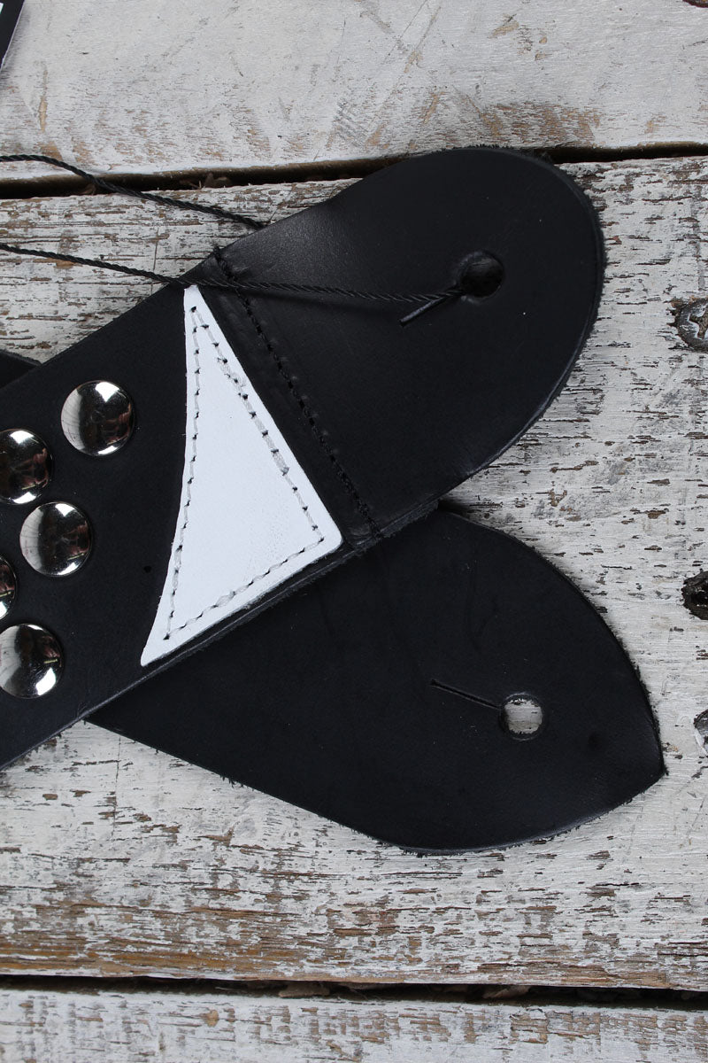 Jackson Stud Leather Strap 2.5 Inch Leather Guitar Strap Black
