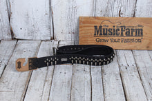 Load image into Gallery viewer, Levys PM28-2B-BLK Rebel Series Genuine Leather Guitar Strap Adjustable 49 to 59
