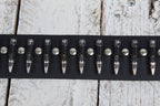 Levys PM28-2B-BLK Rebel Series Genuine Leather Guitar Strap Adjustable 49 to 59