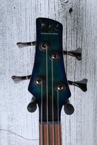 Ibanez SR370E 4 String Electric Bass Guitar Maple Body Sapphire Blue Finish
