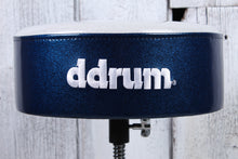 Load image into Gallery viewer, ddrum Mercury Fat Double Braced Drum Throne White and Blue Sparkle MFAT WB