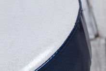 Load image into Gallery viewer, ddrum Mercury Fat Double Braced Drum Throne White and Blue Sparkle MFAT WB