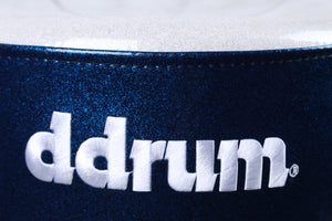 ddrum Mercury Fat Double Braced Drum Throne White and Blue Sparkle MFAT WB