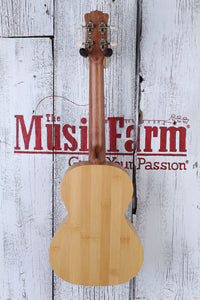 Luna Bamboo Tenor Ukulele Satin Natural Finish UKE BAMBOO T with Gig Bag