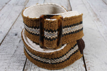 Load image into Gallery viewer, Henry Heller 2&quot; Picador Series Handwoven Organic Fabric Strap - Tan Multi Stripe