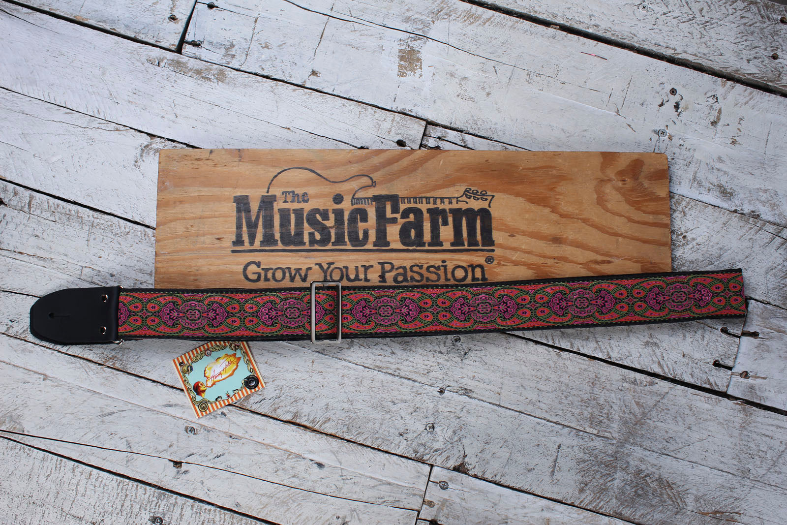 Henry Heller 2 Inch Woven Jacquard Guitar  Strap with Tri Glide & Nylon Backing Multi-Color