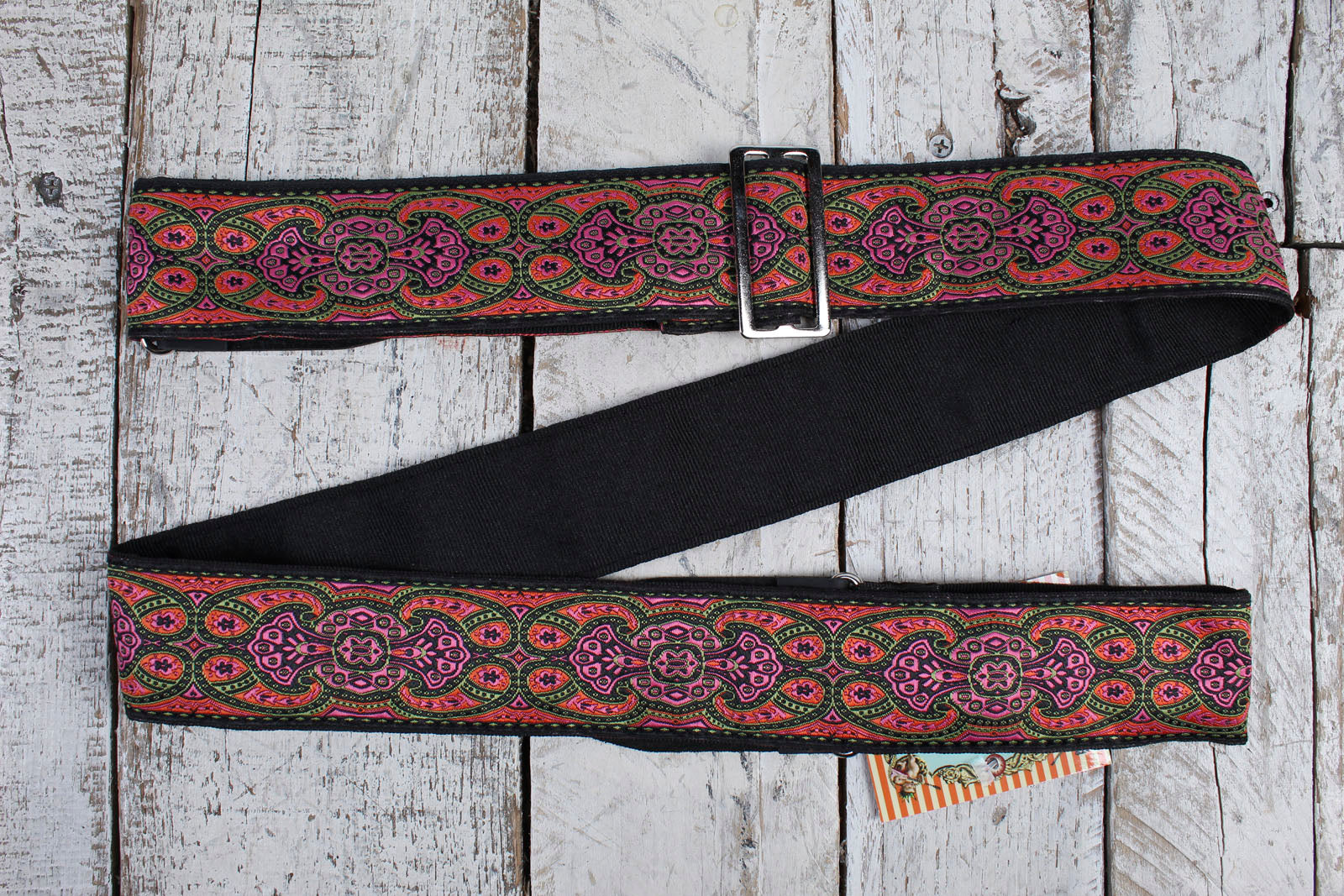 Henry Heller 2 Inch Woven Jacquard Guitar  Strap with Tri Glide & Nylon Backing Multi-Color Main image