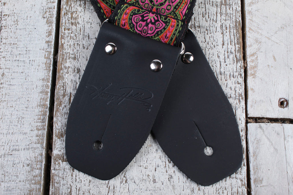 Henry Heller 2 Inch Woven Jacquard Guitar  Strap with Tri Glide & Nylon Backing Multi-Color