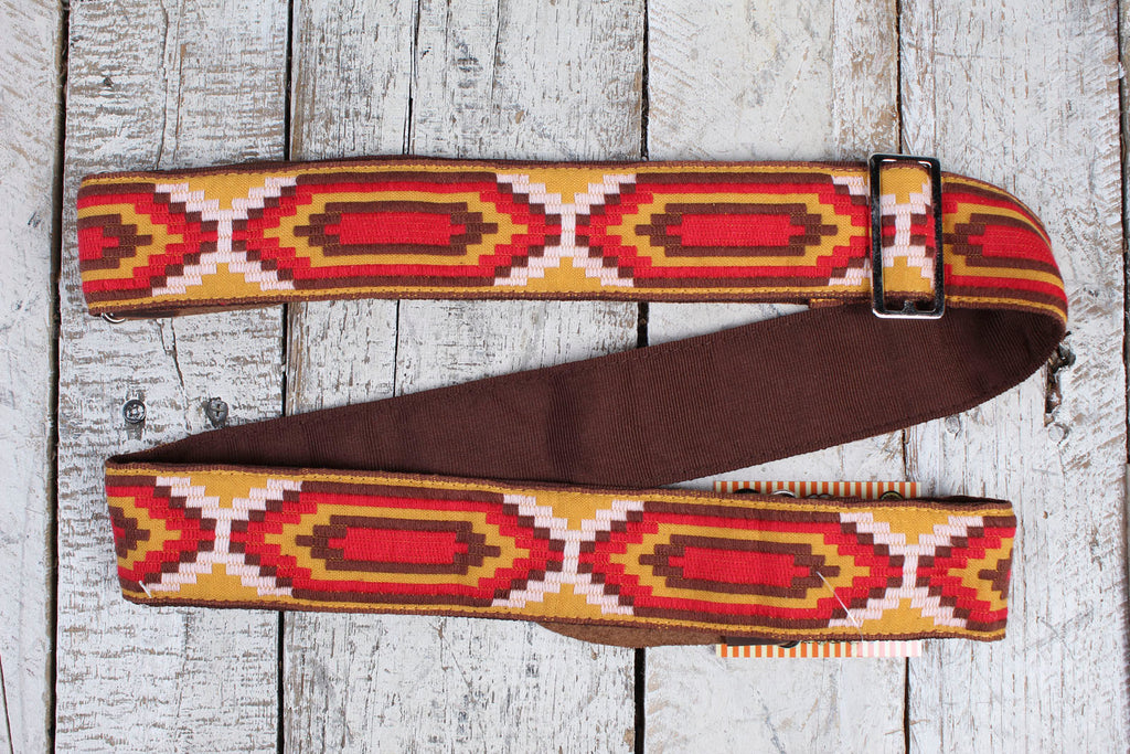 Henry Heller 2 Inch Deluxe Vintage Series Jacquard Guitar Strap Multi-Color