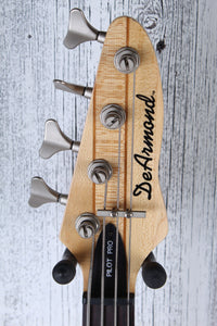 DeArmond Pilot Pro Bass 4 String Electric Bass Guitar Natural Finish