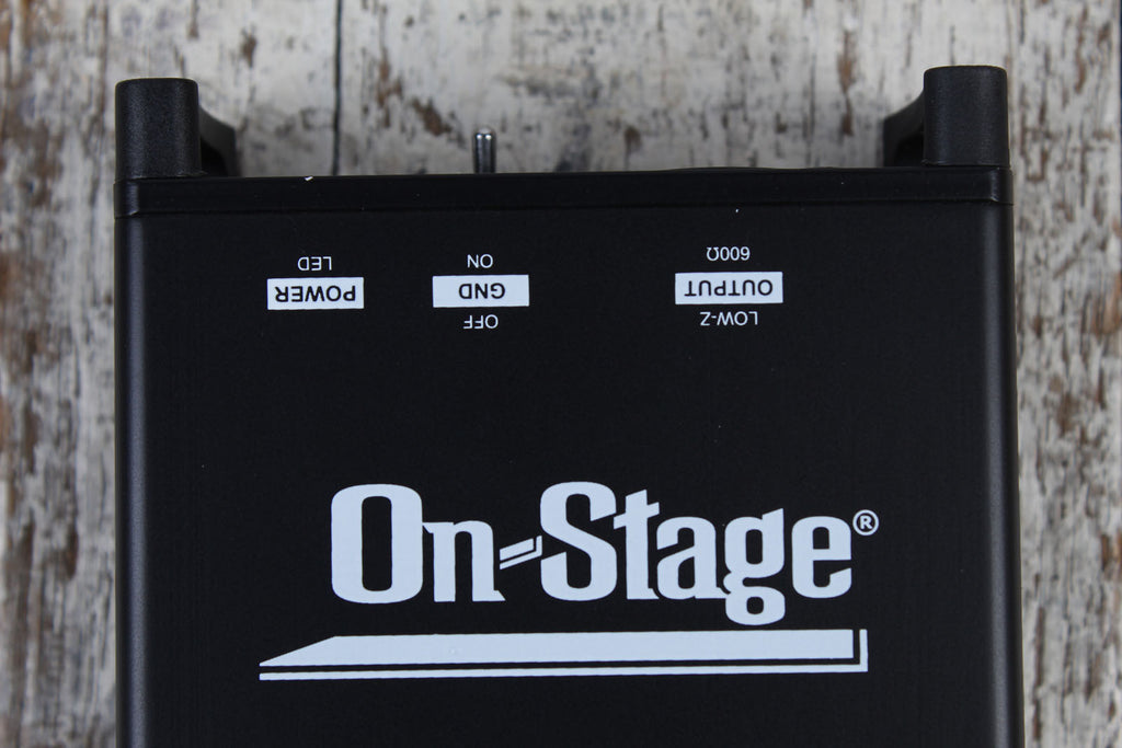 On-Stage DB100 Active DI Box for Acoustic Guitars Bass Guitars Keyboards and More