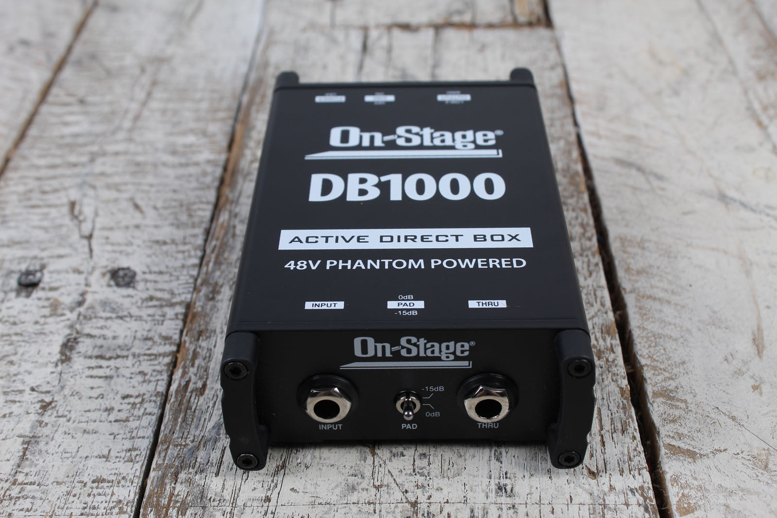 On-Stage DB100 Active DI Box for Acoustic Guitars Bass Guitars Keyboards and More