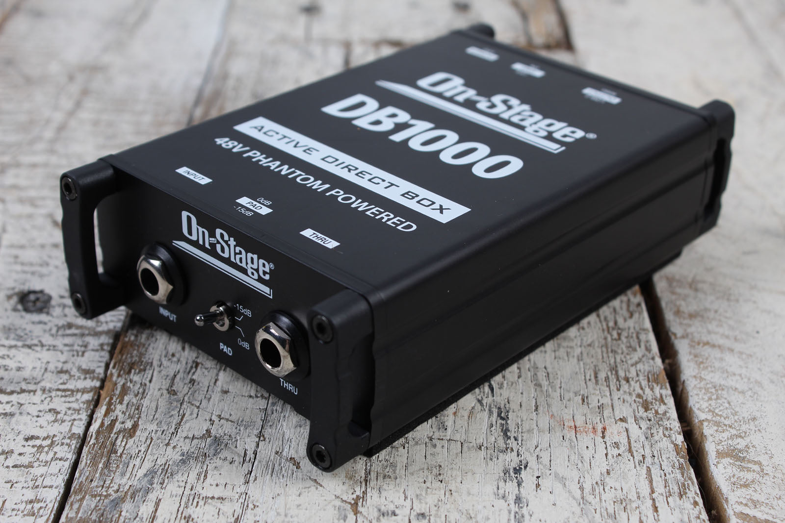 On-Stage DB100 Active DI Box for Acoustic Guitars Bass Guitars Keyboards and More