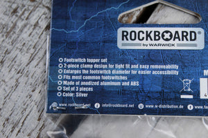 RockBoard by Warwick RBO FT BIGTOE SI BigToe 3 Piece Footswitch Topper Silver