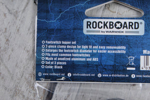 RockBoard by Warwick RBO FT BIGTOE BK BigToe 3 Piece Footswitch Topper Black