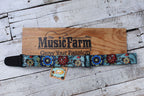 Henry Heller 2" Artist Series Sublimation Strap - Mandala Flower Design, Light Blue