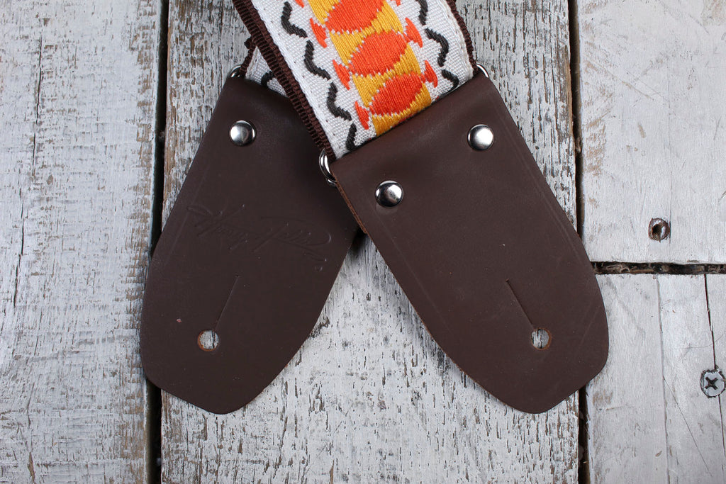 Henry Heller 2 Inch Deluxe Vintage Series Jacquard Guitar Strap Multi-Color