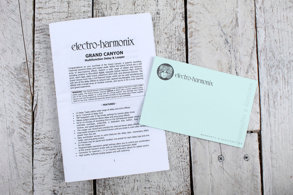 Electro Harmonix Grand Canyon Delay & Looper Pedal Electric Guitar Effects Pedal