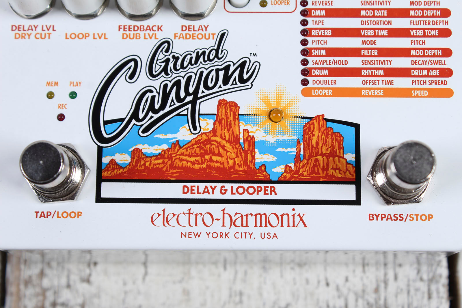 Electro Harmonix Grand Canyon Delay & Looper Pedal Electric Guitar Effects Pedal
