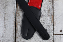 Load image into Gallery viewer, Henry Heller 2&quot; Red Sparkle Vinyl Strap w/Leather Ends