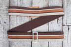Henry Heller 2" Fashion Cotton Strap - Brown & Tan Striped