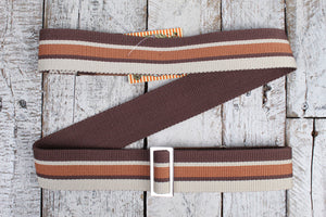 Henry Heller 2" Fashion Cotton Strap - Brown & Tan Striped