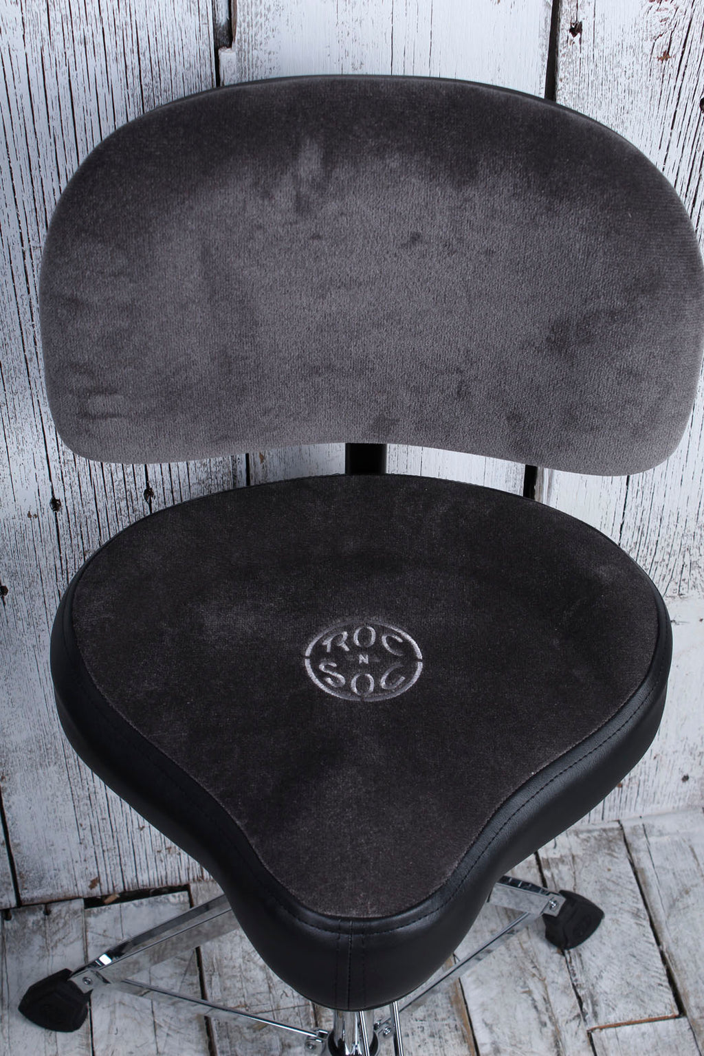 Roc N Soc Manual Spindle Drum Throne Adjustable Height Saddle Seat w Back Rest