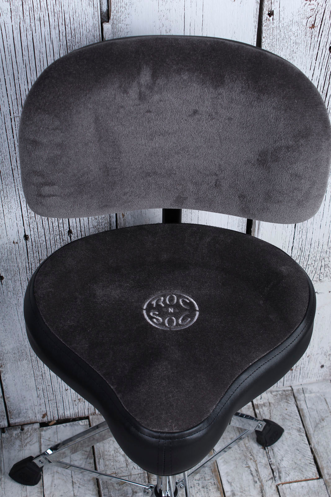 Roc N Soc Manual Spindle Drum Throne Adjustable Height Saddle Seat w Back Rest
