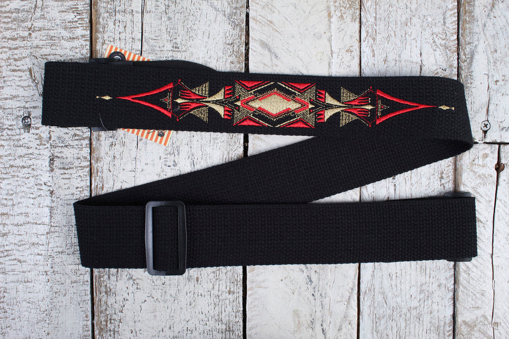 Henry Heller 2" David Hale Cotton Series w/Embroidered Design - Black
