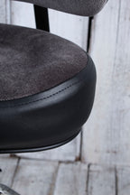 Roc N Soc Manual Spindle Drum Throne Adjustable Height Saddle Seat w Back Rest