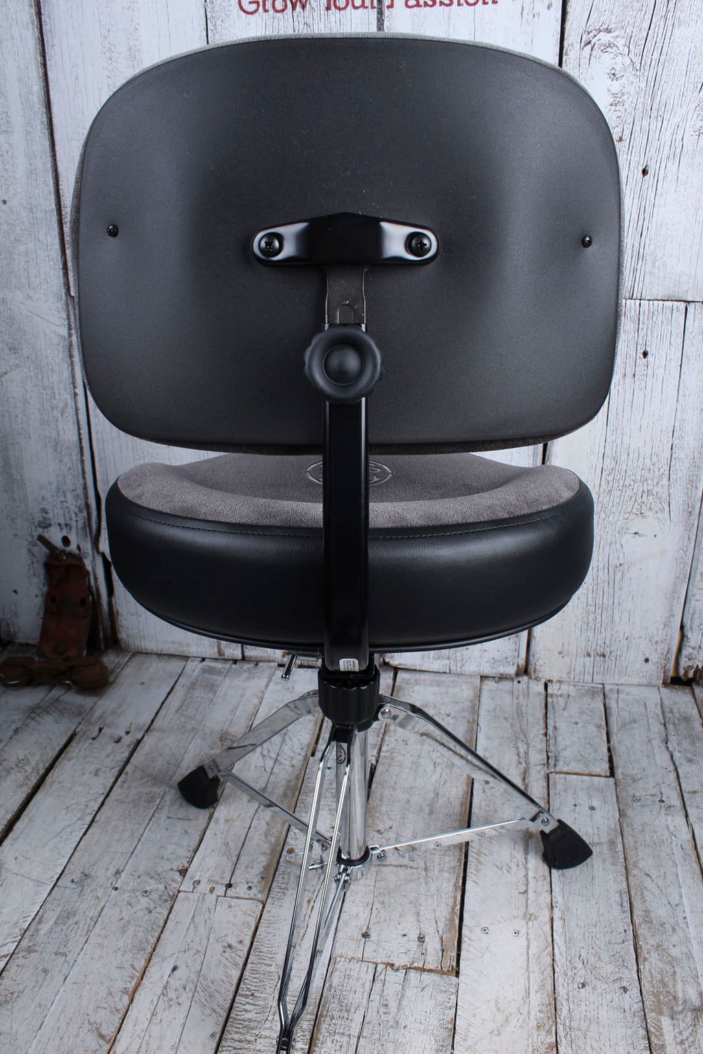 Roc N Soc Manual Spindle Drum Throne Adjustable Height Saddle Seat w Back Rest