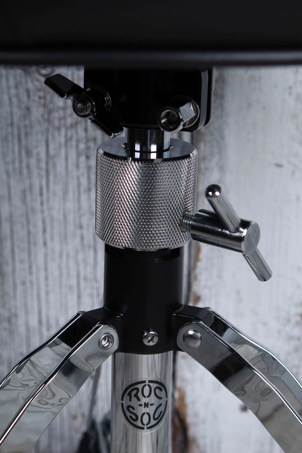 Roc N Soc Manual Spindle Drum Throne Adjustable Height Round Seat Black