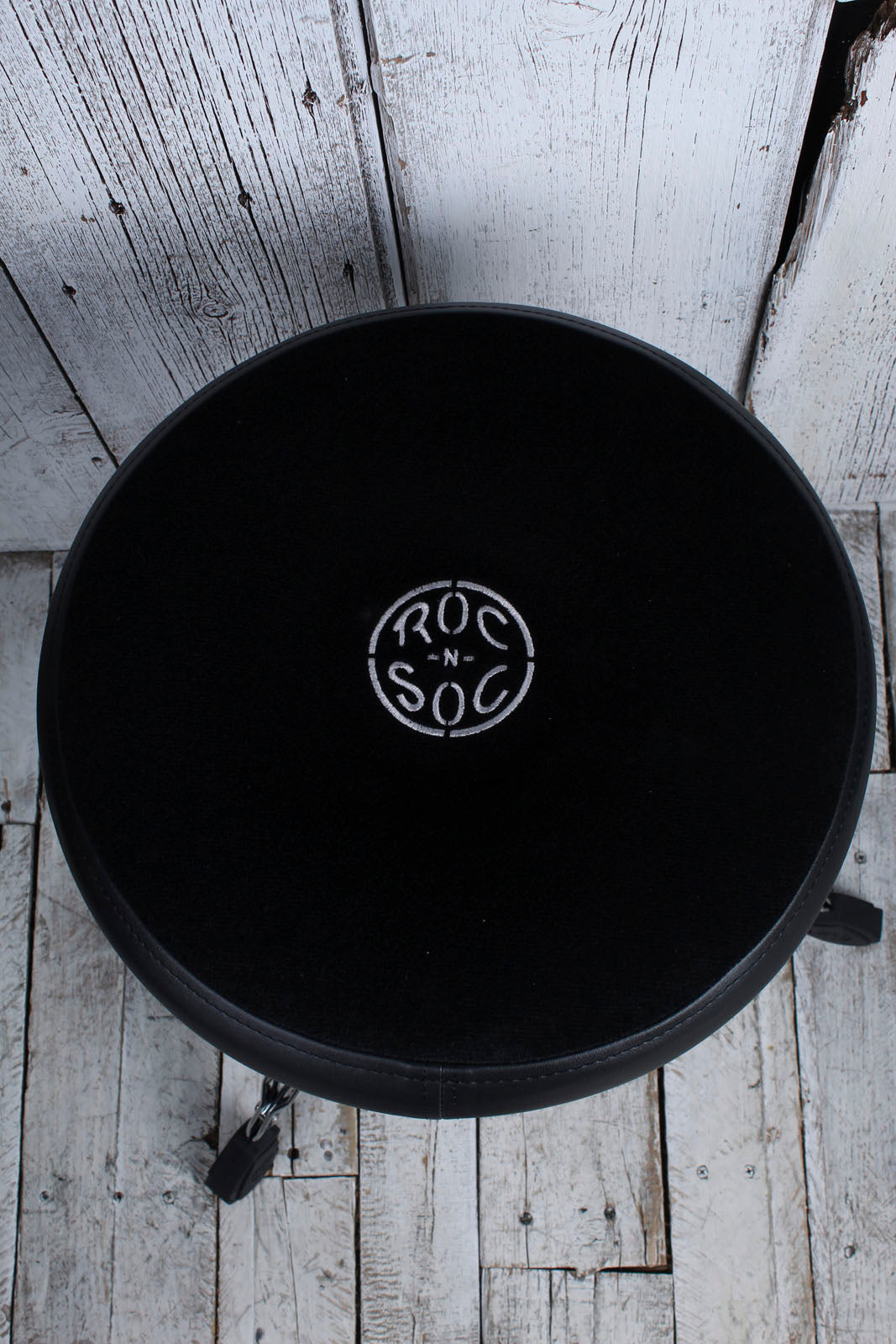 Roc N Soc Manual Spindle Drum Throne Adjustable Height Round Seat Black Secondary image
