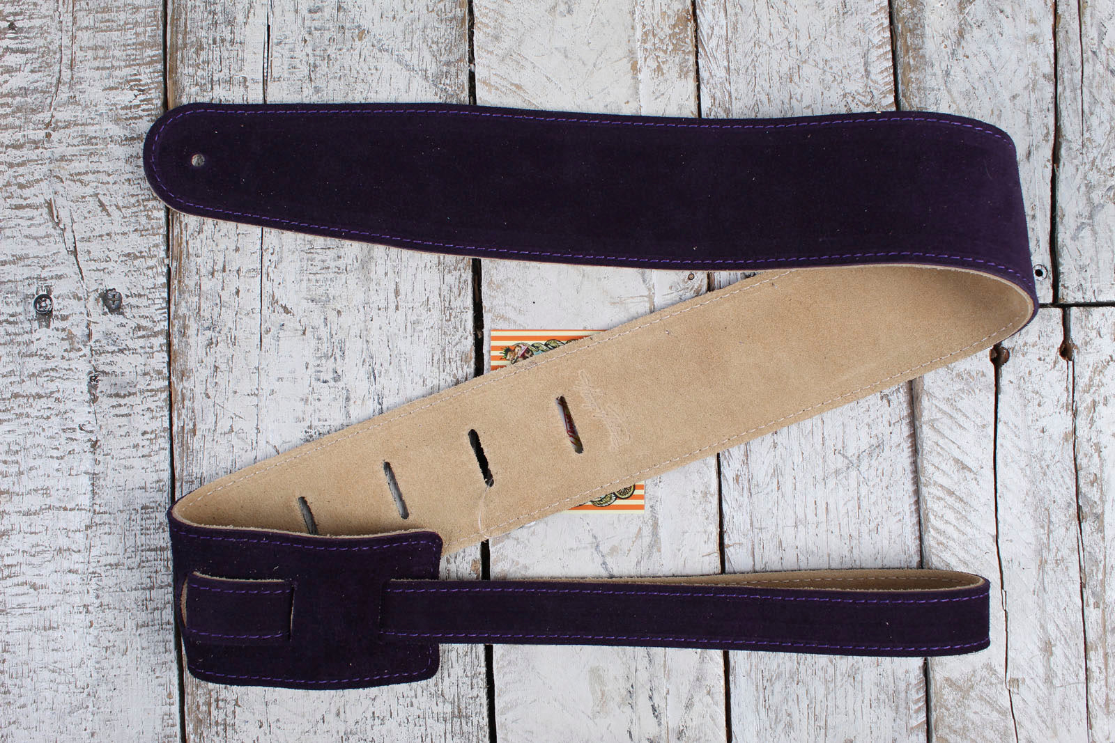 Henry Heller 2.5" Purple Capri Suede Strap with Nubuck Backing