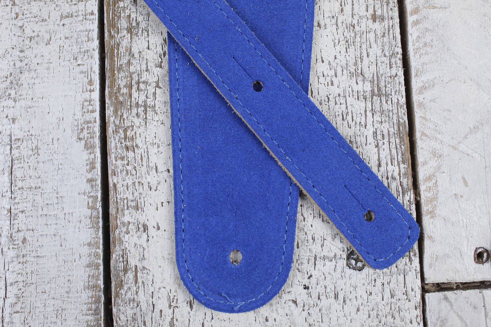 Henry Heller 2.5" Blue Capri Suede Strap with Nubuck Backing