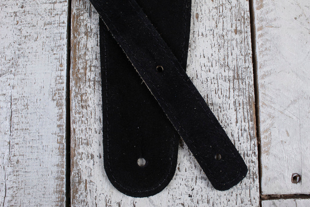 Henry Heller 2.5" Black Capri Suede Strap with Nubuck Backing