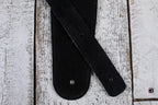 Henry Heller 2.5" Black Capri Suede Strap with Nubuck Backing