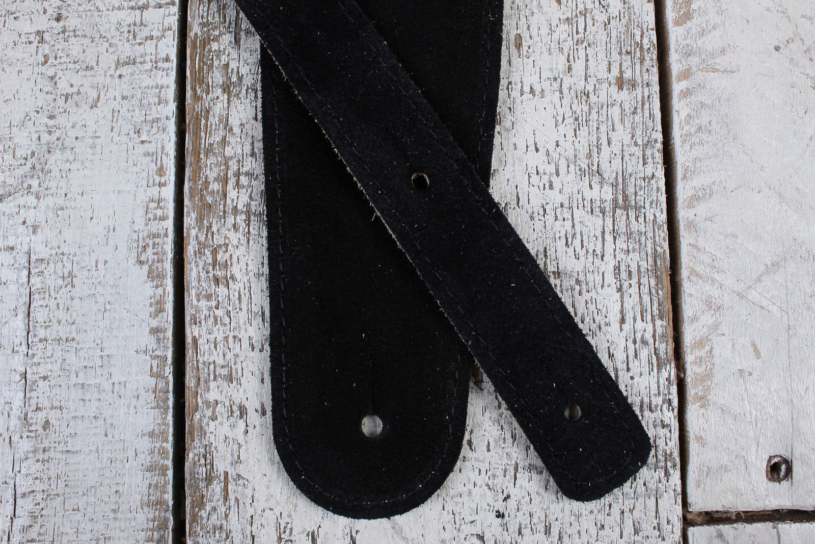 Henry Heller 2.5" Black Capri Suede Strap with Nubuck Backing