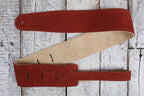 Henry Heller HBS25-RST 2.5 Inch Rust Capri Suede Guitar Strap with Nubuck Backing