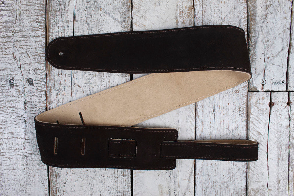 Henry Heller 2.5" Chocolate Suede Strap with Nubuck Backing