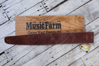 Henry Heller HCAP35-BBR 3.5 Inch Capri Leather Guitar Strap Burnished Brown