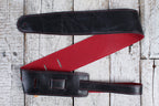 Henry Heller 2.5" Premium Amalfi Leather Strap - Red & Black
