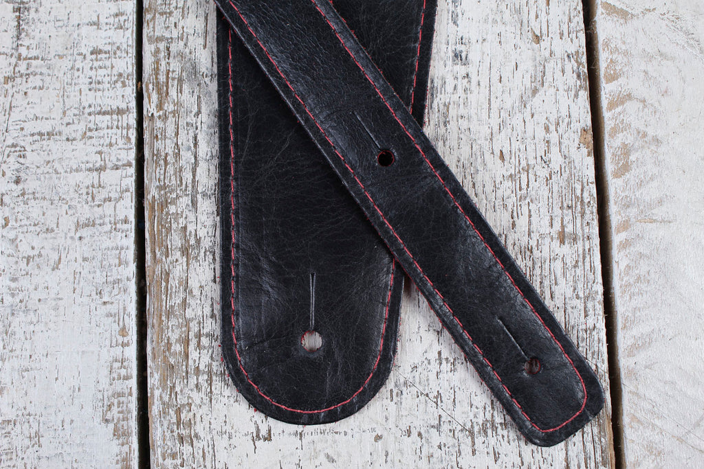 Henry Heller 2.5" Premium Amalfi Leather Strap - Red & Black
