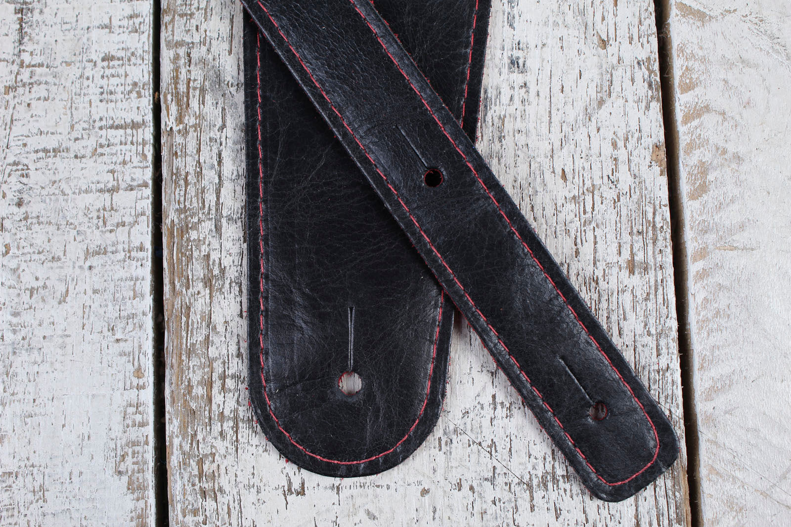 Henry Heller 2.5" Premium Amalfi Leather Strap - Red & Black