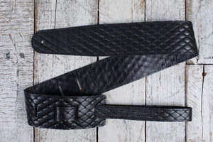 Henry Heller Quilted Garment Leather Strap - Black